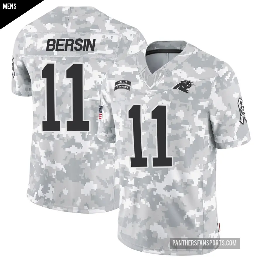 Men's Carolina Panthers ＃11 Brenton Bersin Arctic Camo Limited 2024 Salute to Service Jersey