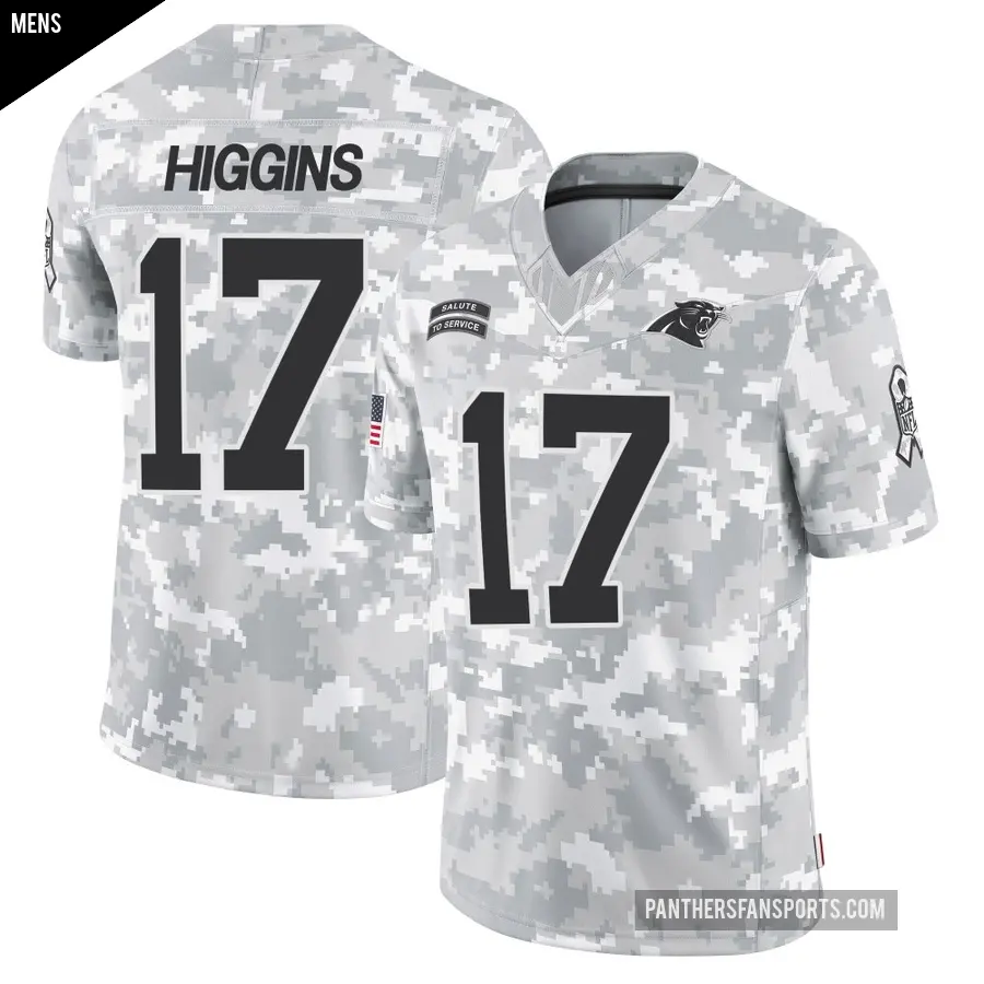 Men's Carolina Panthers ＃17 Rashard Higgins Arctic Camo Limited 2024 Salute to Service Jersey