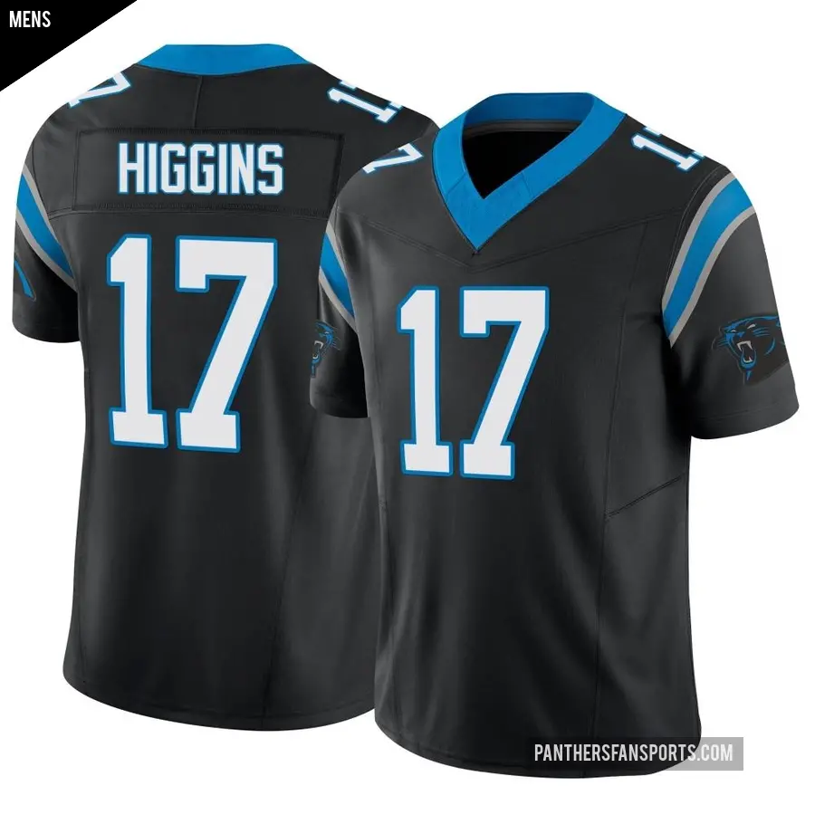 Men's Carolina Panthers ＃17 Rashard Higgins Black Limited Vapor F.U.S.E. Jersey