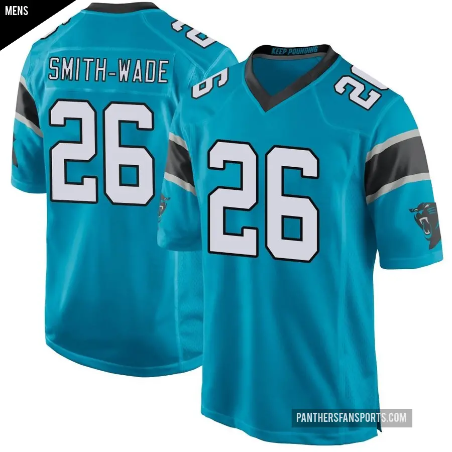 Men's Carolina Panthers ＃26 Chau Smith-Wade Blue Game Alternate Jersey