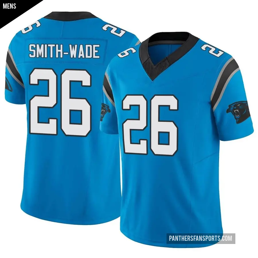 Men's Carolina Panthers ＃26 Chau Smith-Wade Blue Limited Vapor F.U.S.E. Jersey