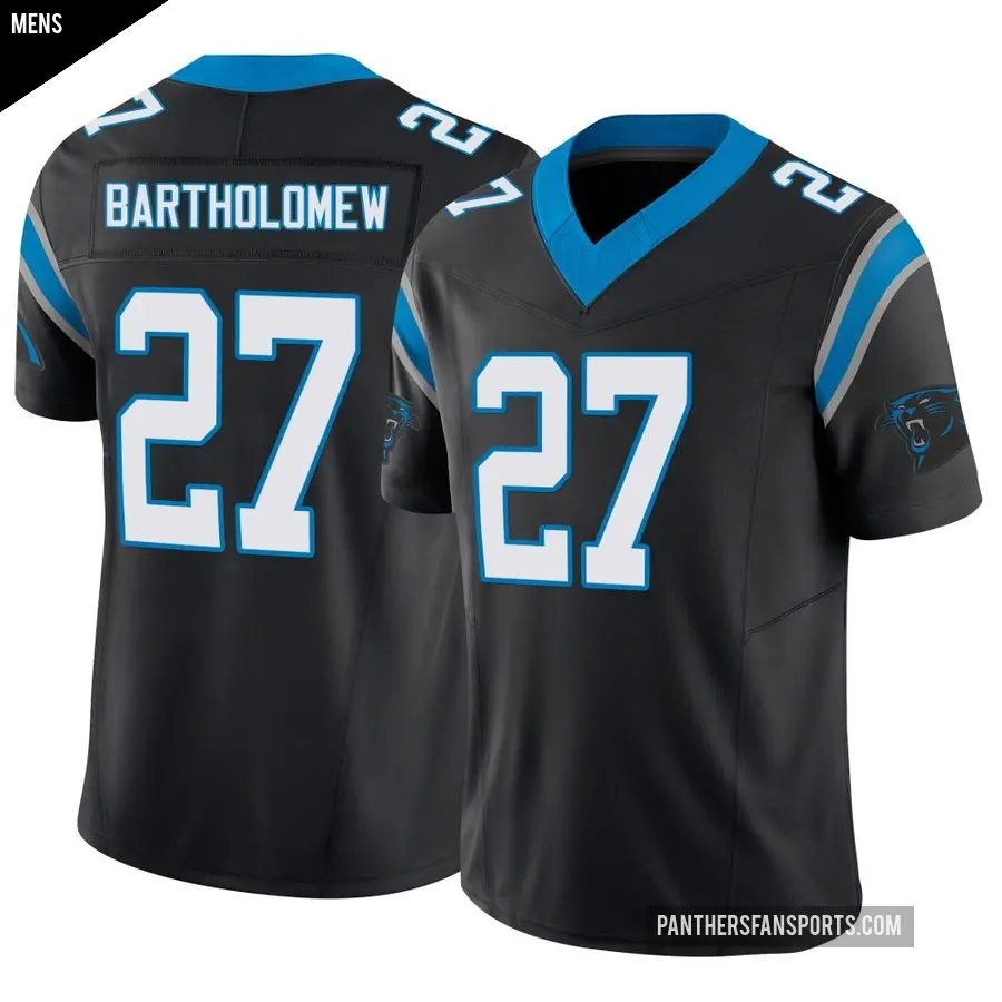 Men's Carolina Panthers ＃27 Shemar Bartholomew Black Limited Vapor F.U.S.E. Jersey