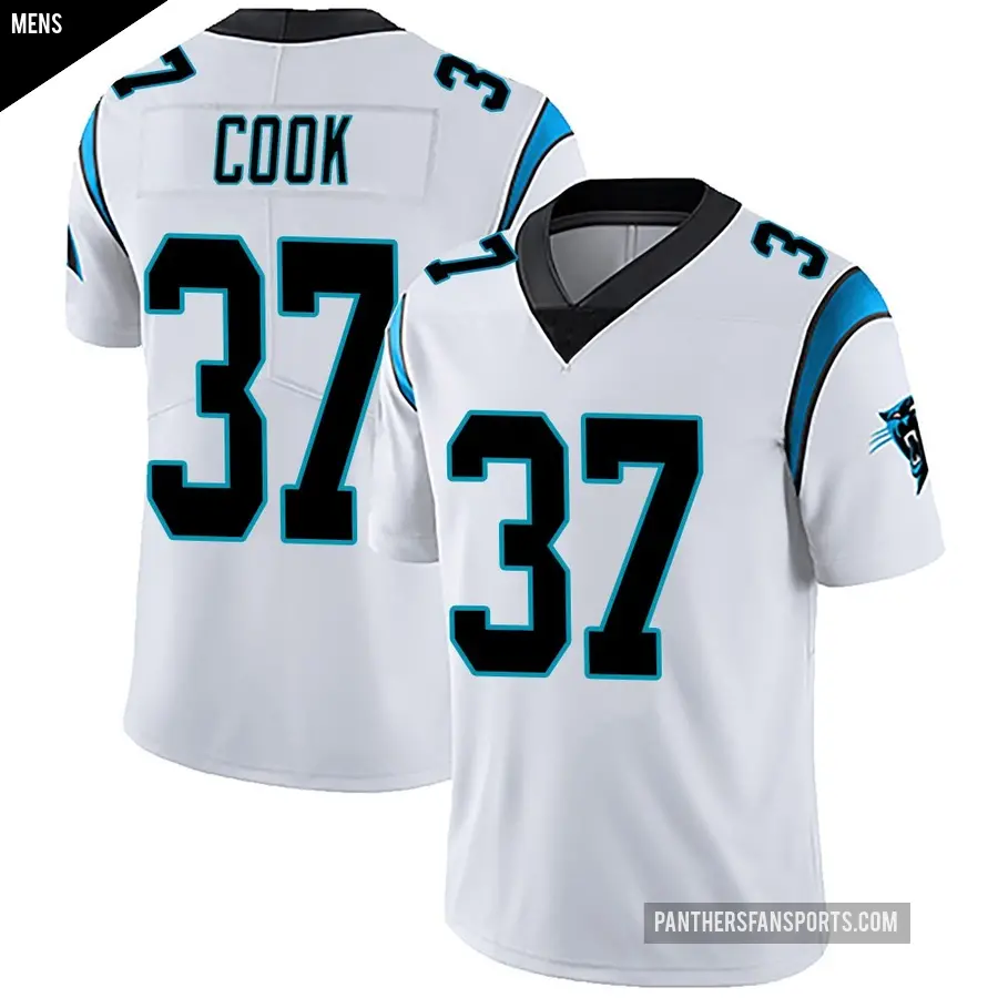 Men s Carolina Panthers 37 Alex Cook White Limited Vapor Untouchable Jersey Panthers Store