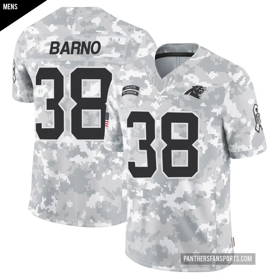 Men's Carolina Panthers ＃38 Amare Barno Arctic Camo Limited 2024 Salute to Service Jersey
