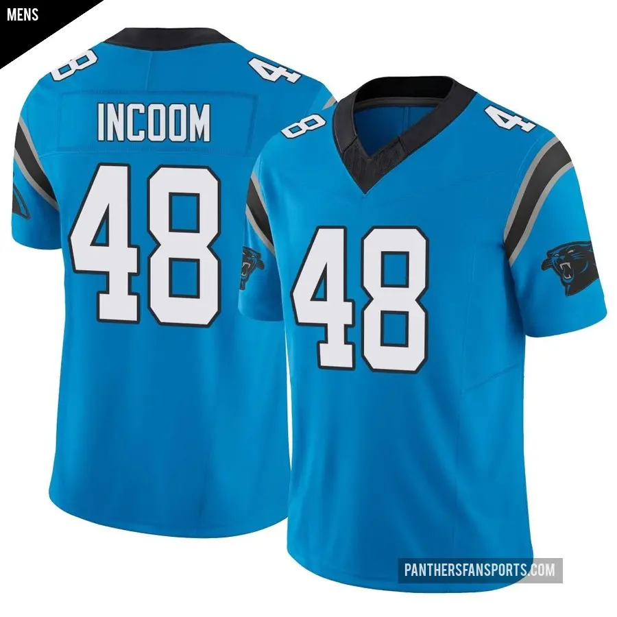 Men's Carolina Panthers ＃48 Thomas Incoom Blue Limited Vapor F.U.S.E. Jersey