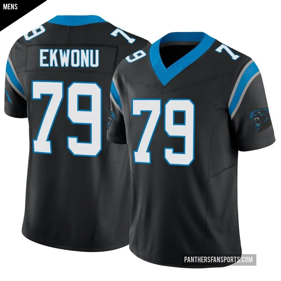 Men's Carolina Panthers ＃79 Ikem Ekwonu Black Limited Vapor F.U.S.E. Jersey