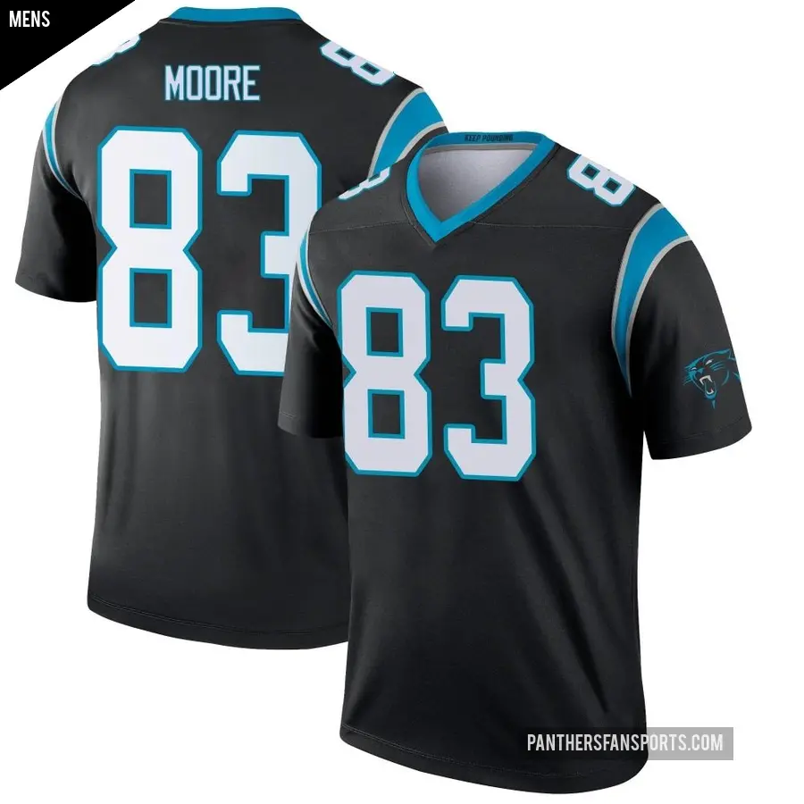 Men's Carolina Panthers ＃83 David Moore Black Legend Jersey