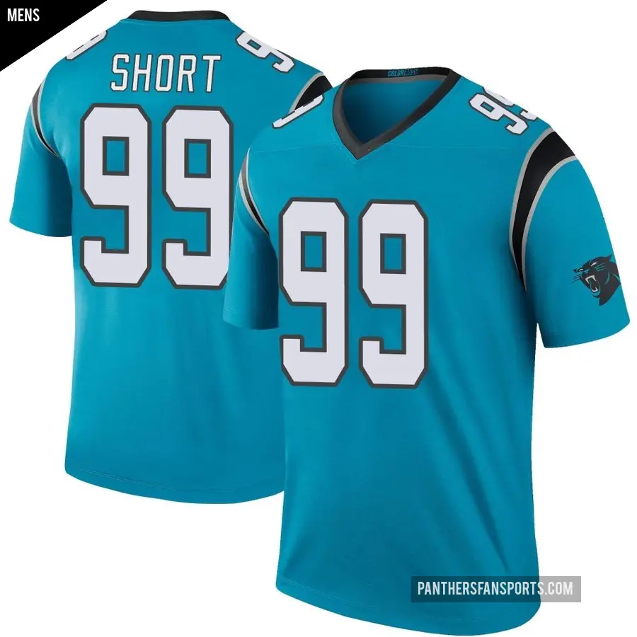 Men's Carolina Panthers ＃99 Kawann Short Blue Legend Color Rush Jersey