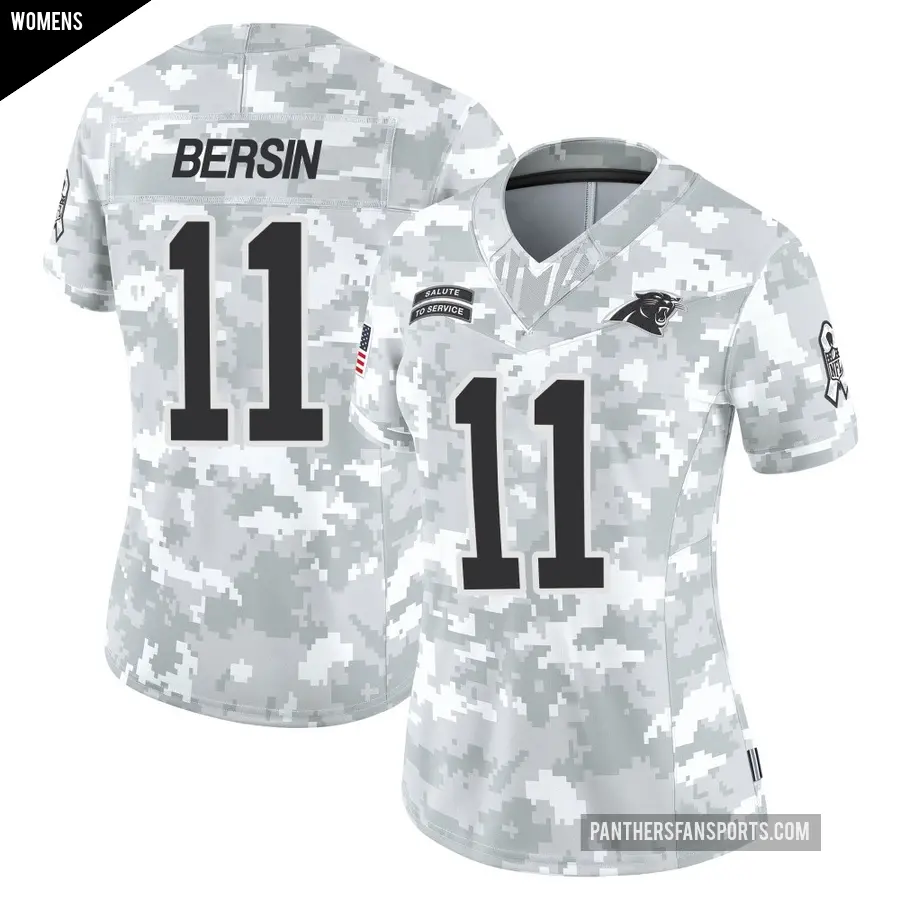 Women's Carolina Panthers ＃11 Brenton Bersin Arctic Camo Limited 2024 Salute to Service Jersey