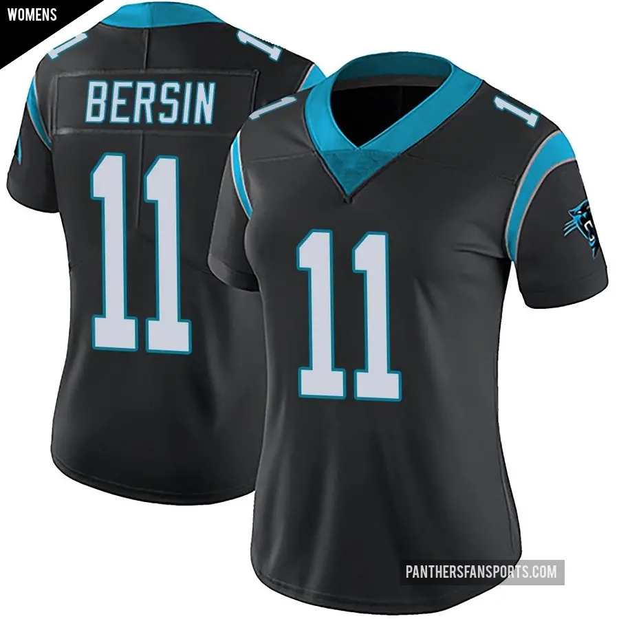 Women's Carolina Panthers ＃11 Brenton Bersin Black Limited Team Color Vapor Untouchable Jersey