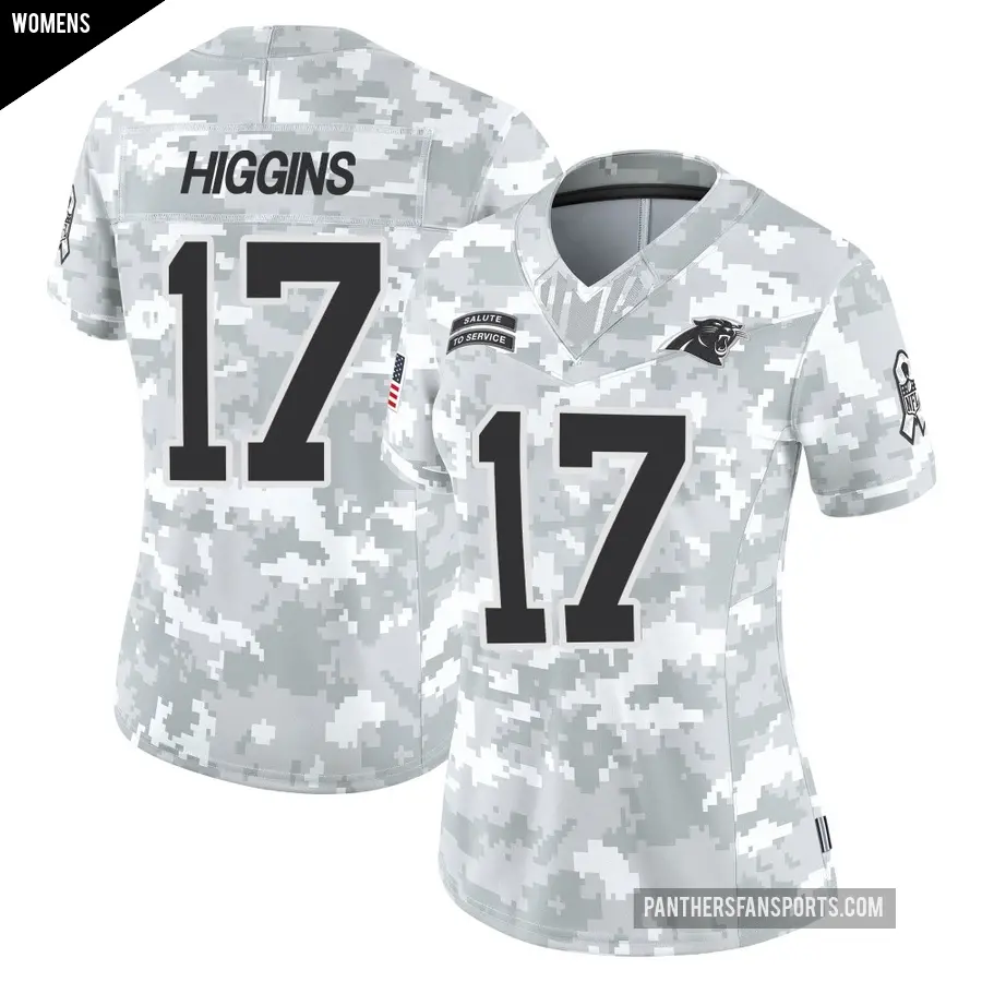 Women's Carolina Panthers ＃17 Rashard Higgins Arctic Camo Limited 2024 Salute to Service Jersey