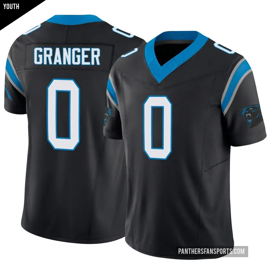 Youth Carolina Panthers ＃0 Colin Granger Black Limited Vapor F.U.S.E. Jersey