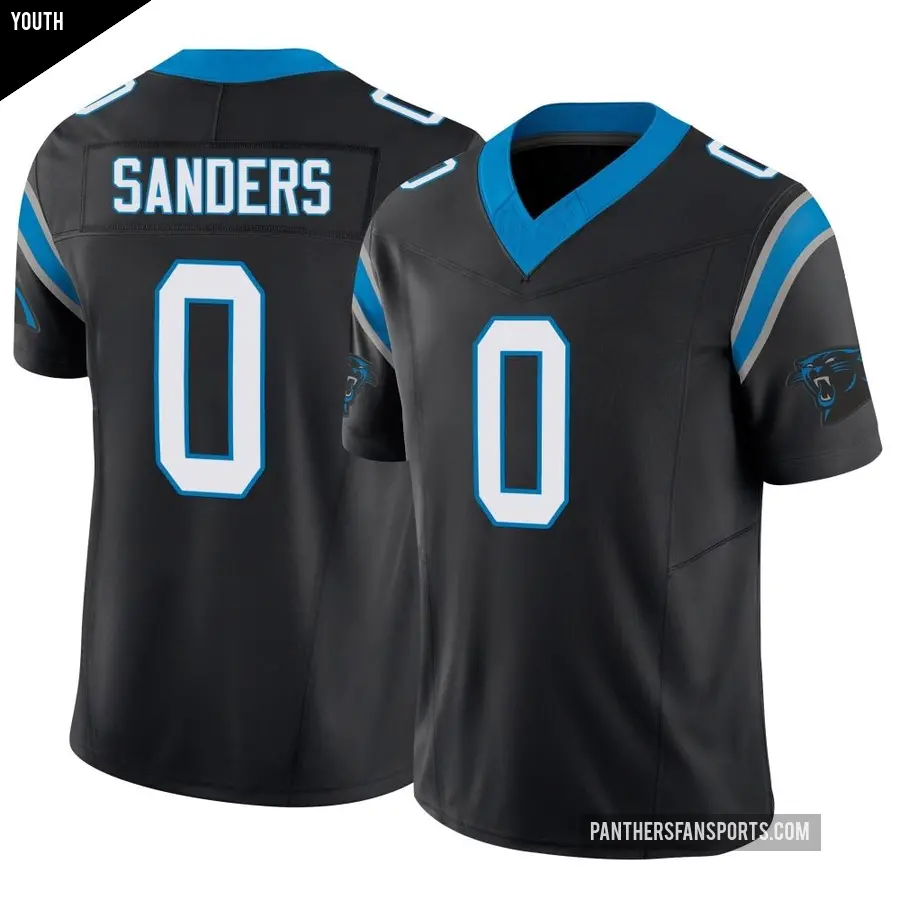 Youth Carolina Panthers ＃0 Ja'Tavion Sanders Black Limited Vapor F.U.S.E. Jersey