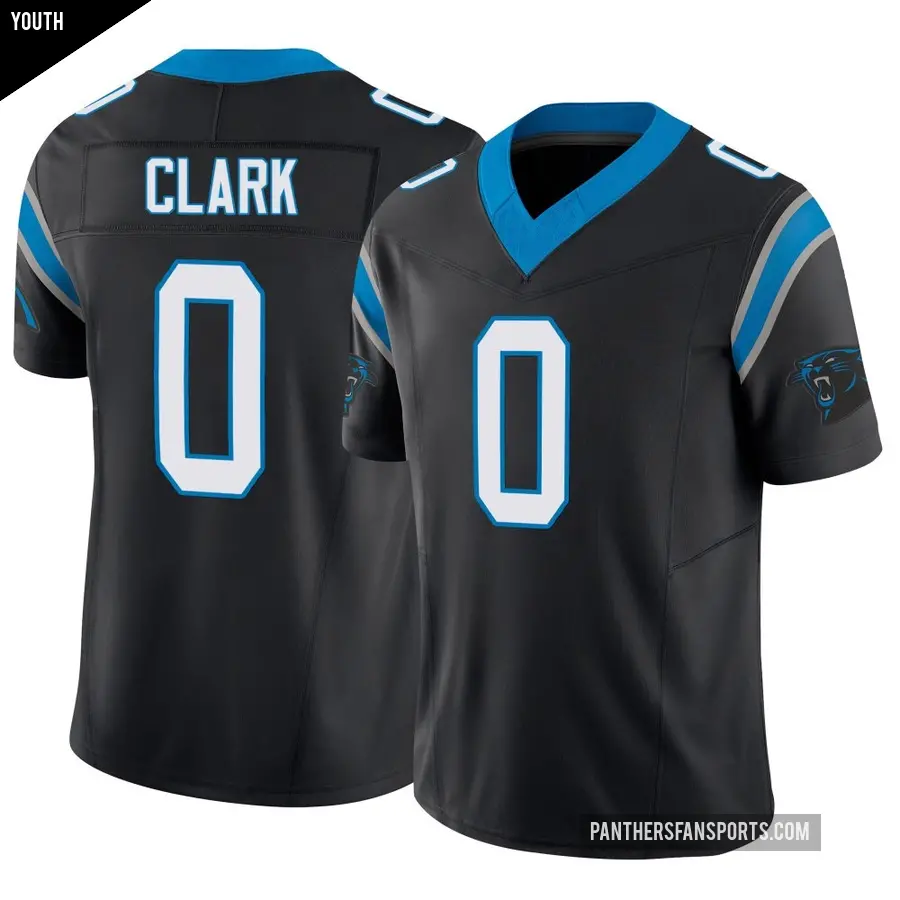 Youth Carolina Panthers ＃0 Jerrod Clark Black Limited Vapor F.U.S.E. Jersey