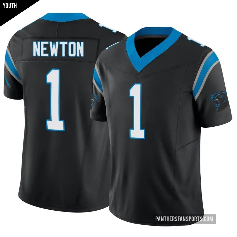 Youth Carolina Panthers ＃1 Cam Newton Black Limited Vapor F.U.S.E. Jersey