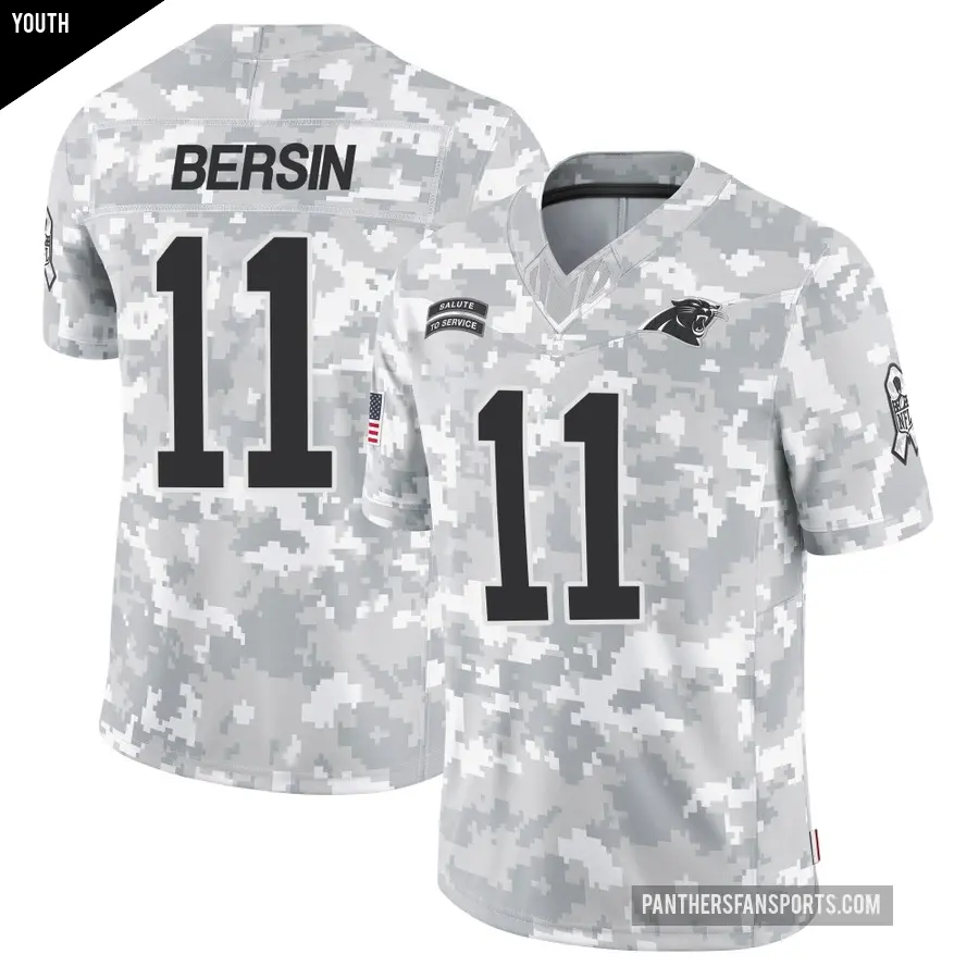 Youth Carolina Panthers ＃11 Brenton Bersin Arctic Camo Limited 2024 Salute to Service Jersey