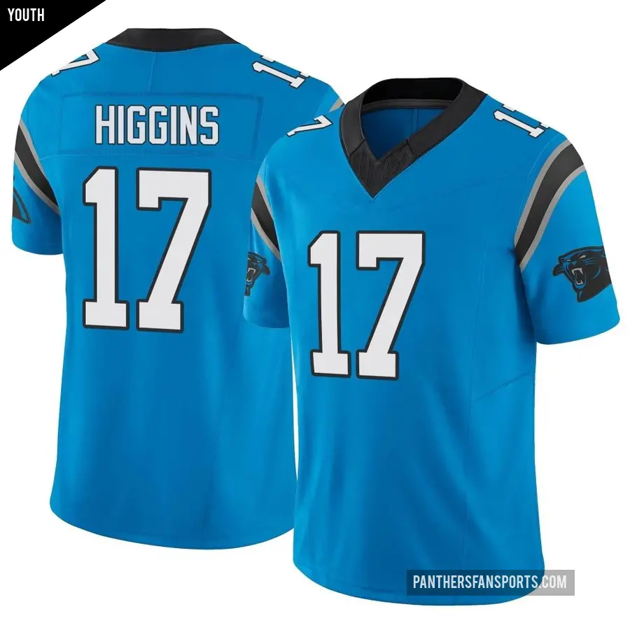 Youth Carolina Panthers ＃17 Rashard Higgins Blue Limited Vapor F.U.S.E. Jersey