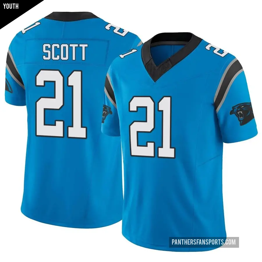 Youth Carolina Panthers ＃21 Nick Scott Blue Limited Vapor F.U.S.E. Jersey