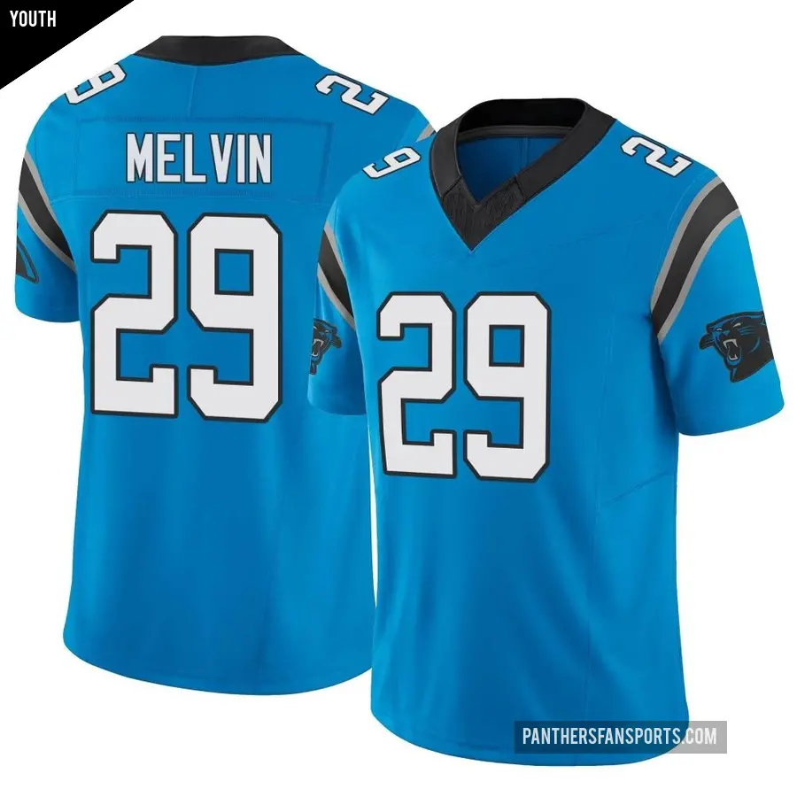 Youth Carolina Panthers ＃29 Rashaan Melvin Blue Limited Vapor F.U.S.E. Jersey