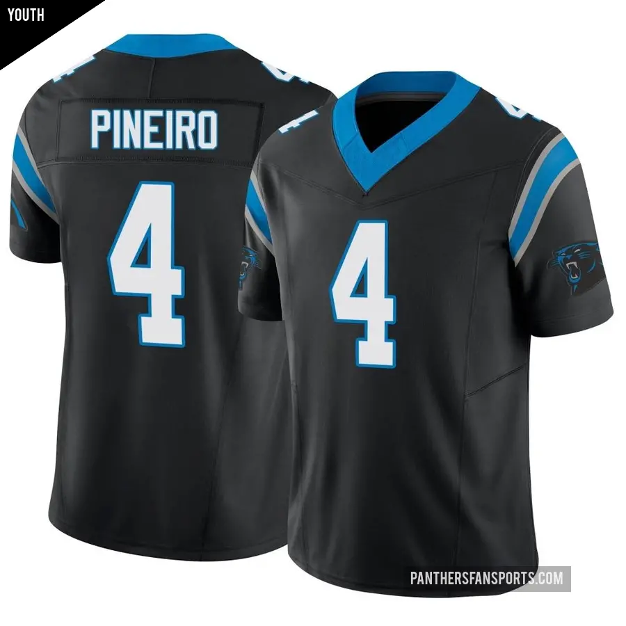 Youth Carolina Panthers ＃4 Eddy Pineiro Black Limited Vapor F.U.S.E. Jersey