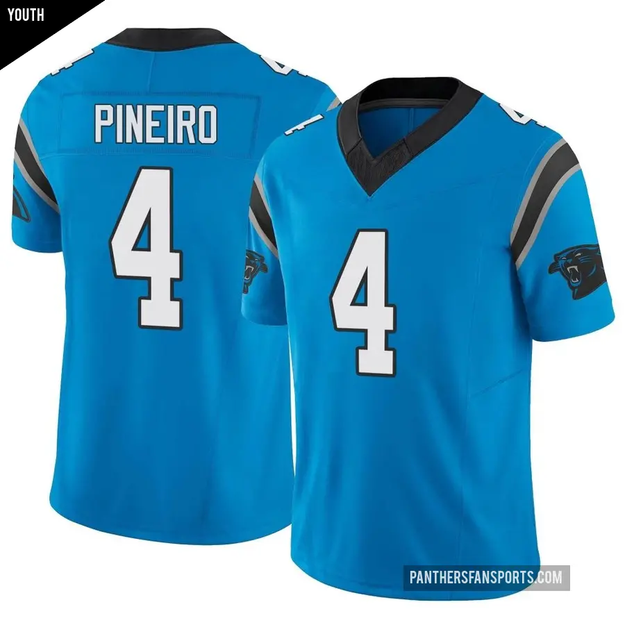 Youth Carolina Panthers ＃4 Eddy Pineiro Blue Limited Vapor F.U.S.E. Jersey