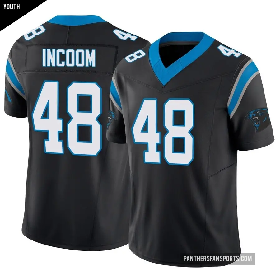 Youth Carolina Panthers ＃48 Thomas Incoom Black Limited Vapor F.U.S.E. Jersey