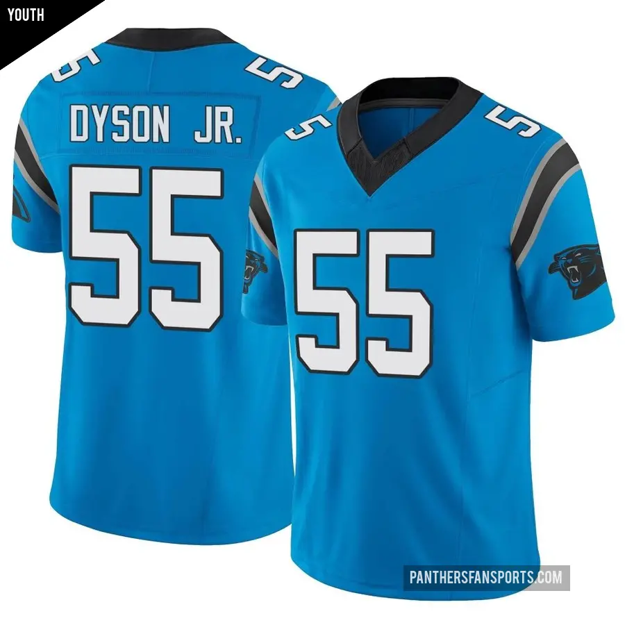 Youth Carolina Panthers ＃55 Kenny Dyson Jr. Blue Limited Vapor F.U.S.E. Jersey
