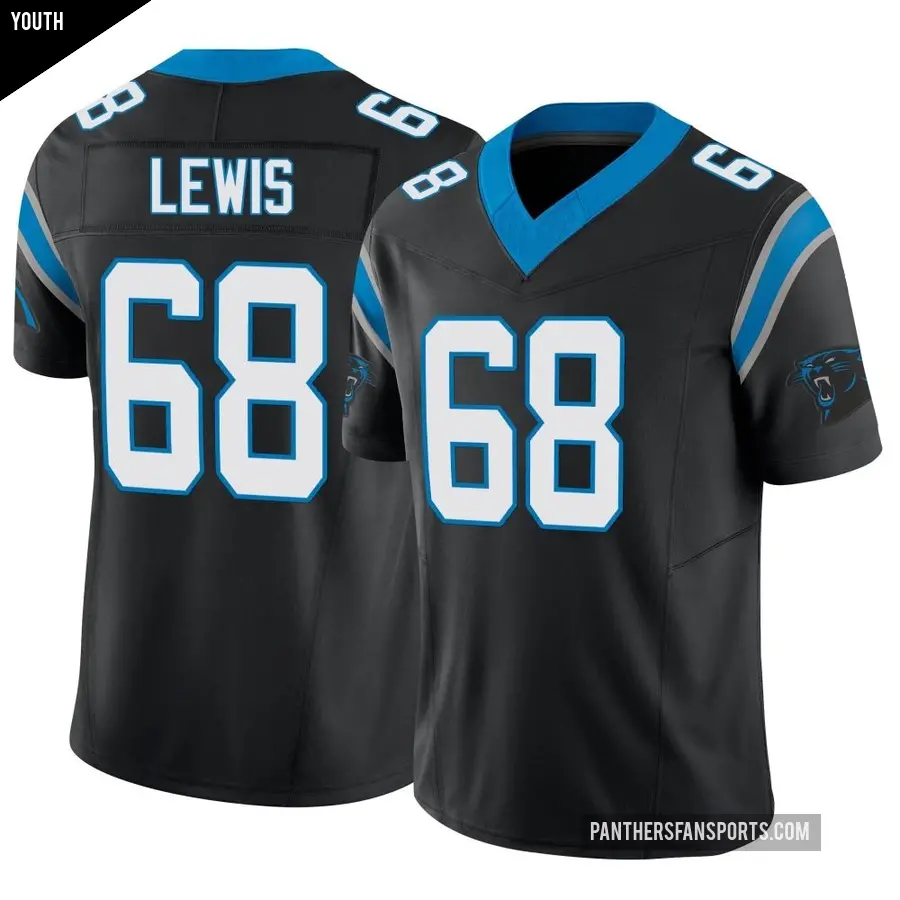 Youth Carolina Panthers ＃68 Damien Lewis Black Limited Vapor F.U.S.E. Jersey
