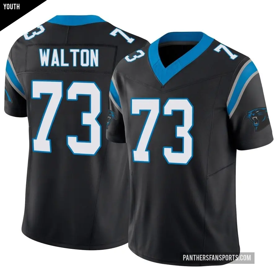 Youth Carolina Panthers ＃73 Brandon Walton Black Limited Vapor F.U.S.E. Jersey