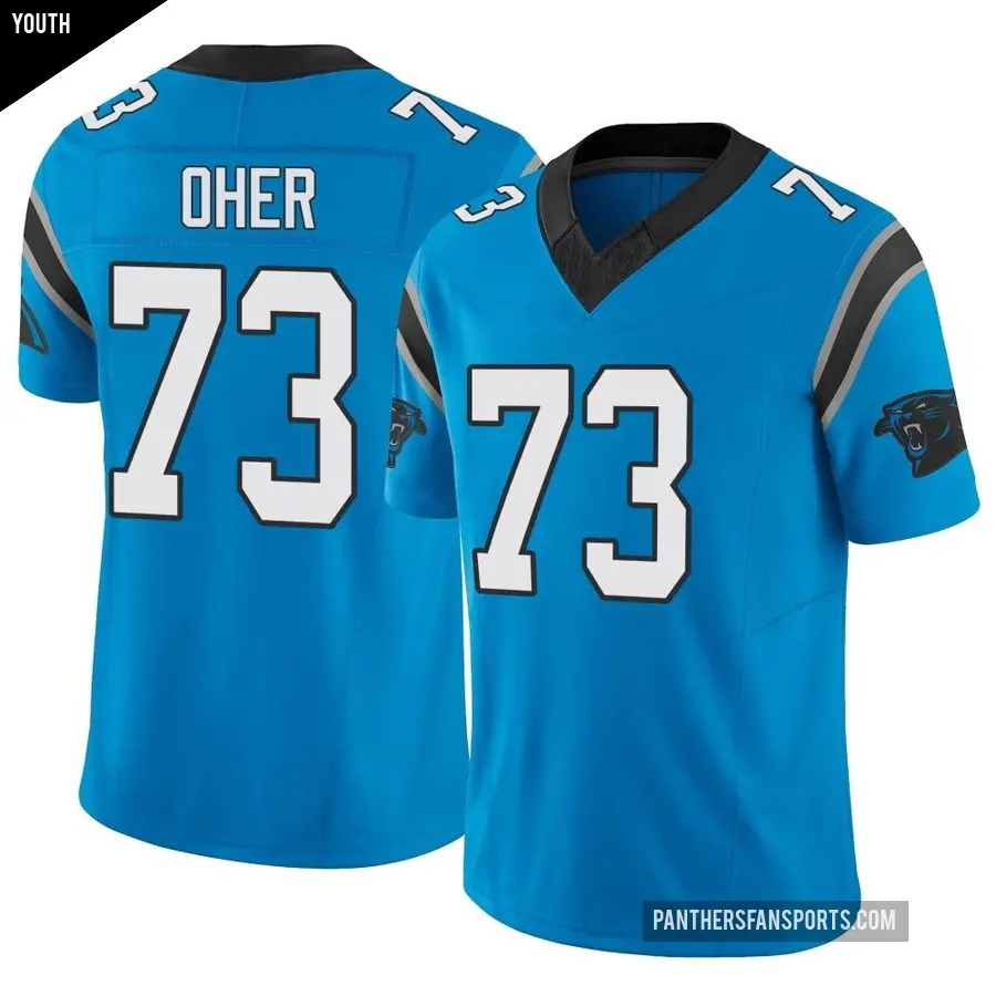Youth Carolina Panthers ＃73 Michael Oher Blue Limited Vapor F.U.S.E. Jersey