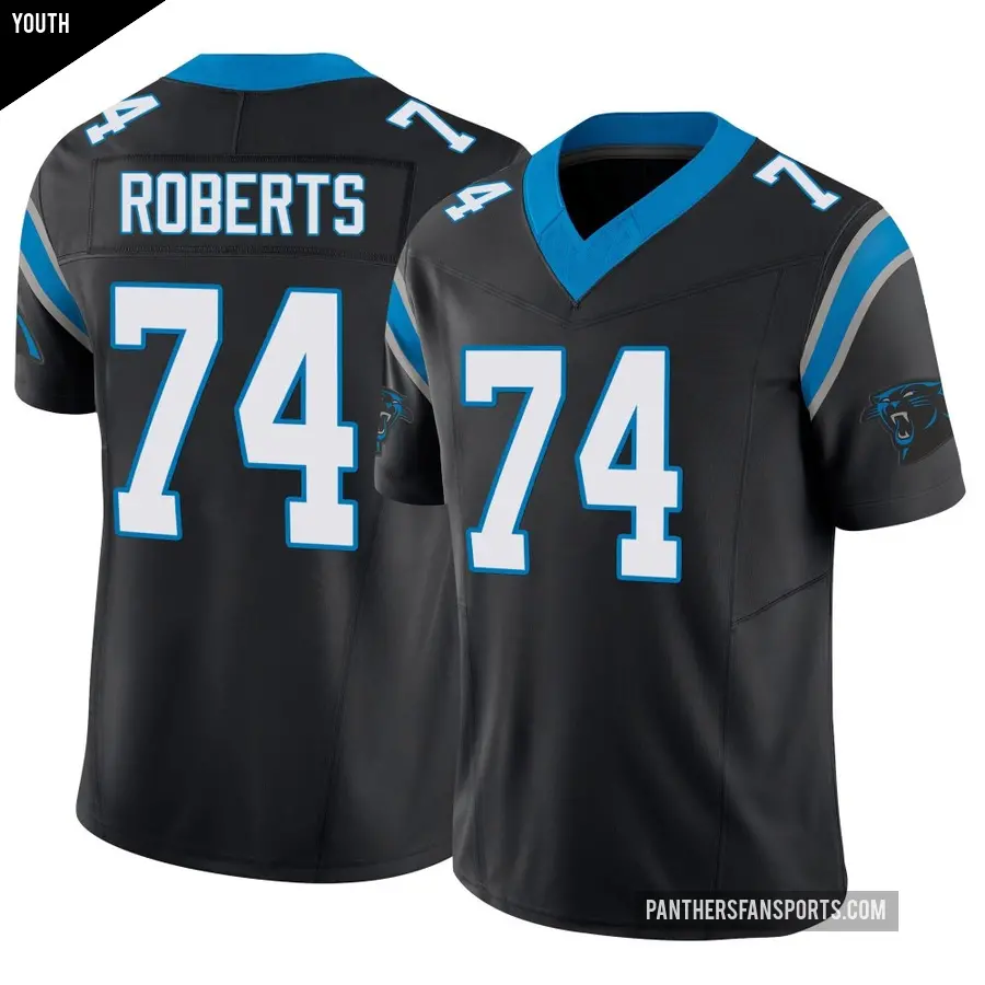Youth Carolina Panthers ＃74 Sam Roberts Black Limited Vapor F.U.S.E. Jersey