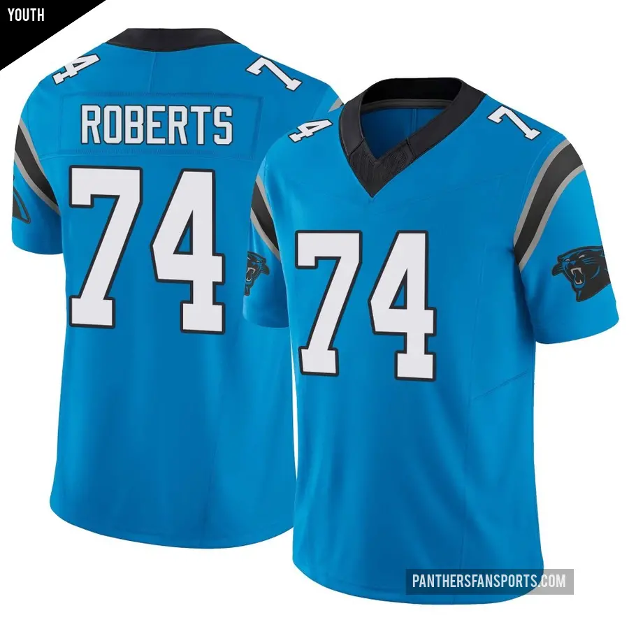 Youth Carolina Panthers ＃74 Sam Roberts Blue Limited Vapor F.U.S.E. Jersey