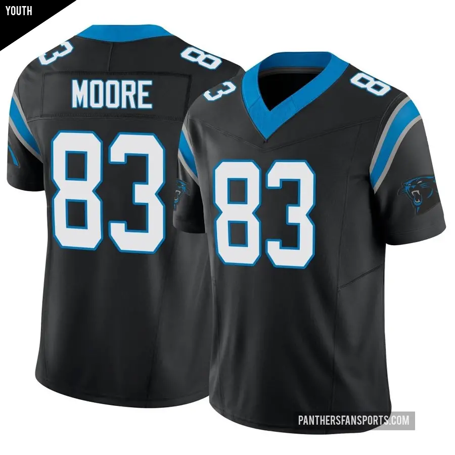 Youth Carolina Panthers ＃83 David Moore Black Limited Vapor F.U.S.E. Jersey