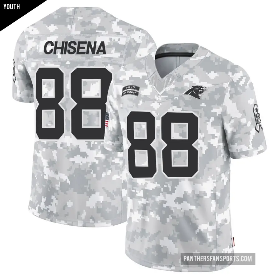 Youth Carolina Panthers ＃88 Dan Chisena Arctic Camo Limited 2024 Salute to Service Jersey