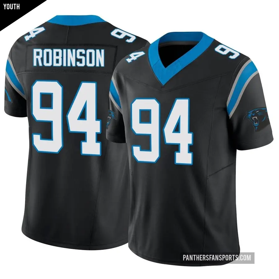 Youth Carolina Panthers ＃94 A'Shawn Robinson Black Limited Vapor F.U.S.E. Jersey