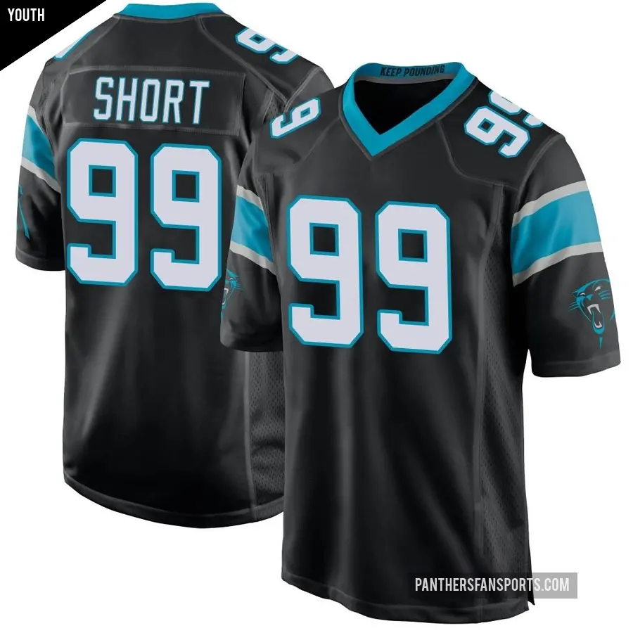 Youth Carolina Panthers ＃99 Kawann Short Black Game Team Color Jersey